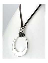 Leather Necklace In White Base