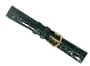 deBeer handcrafted in France Gen Croco Short band with a soft hypo-allergenic nu-buck lining Dark Green, Size 18 MM