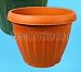 11.5 Orange Greek Terracota Style Plastic Planter Flower Pot Holder