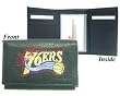 Philadelphia 76ers Embroidered Leather Tri-Fold Wallet - Basketball Sports Merchandise