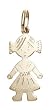 14k Yellow Gold Little Girl Charm
