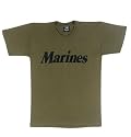 Military Olive Drab Physical Training T-Shirt w/ Marines Logo
