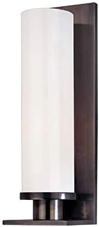 Hudson Valley Lighting 420-OB Thompson 1-Light Wall Sconce, Old Bronze Finish with White Glass by North Coast Lighting