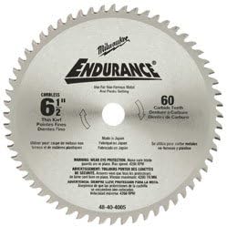 Milwaukee 48-40-4015 Circular Saw Blade 6-1 2 in. 48 Carbide Teeth (2 Blades) by Milwaukee