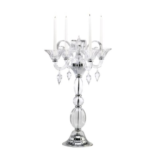 Clear Glass Table Candelabra 02666