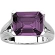 14K White Gold Amethyst Ring