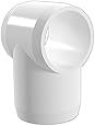 FORMUFIT F012STE-WH-10 Slip Tee PVC Fitting, Furniture Grade, 1/2" Size, White (Pack of 10)