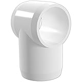 FORMUFIT F012STE-WH-10 Slip Tee PVC Fitting, Furniture Grade, 1/2" Size, White (Pack of 10)