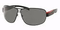 AUTHENTIC PRADA SPS50H SPS 50H 1BO-1A1 1BO1A1 BLACK FRAME GREY LENS SUNGLASSES SHADES