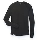 Ibex Men's Woolies Crewneck,Black,Large