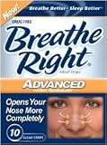 Breathe Right Advanced Clear Nasal Strips, Drug Free   10 Count