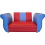 Fantasy Furniture Fancy Sofa, Red in Fun stripes