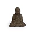 Abbott Collection 27-4124 Cast Iron Sitting Buddha, Darkbrown