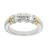 Platinum and 18k Tapered Baguette Diamond Band (G-H/VS, 3/4 ct. tw.)