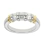 Platinum and 18k Tapered Baguette Diamond Band (G-H/VS, 3/4 ct. tw.)