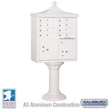 IMAGE OF Regency Decorative CBU (Includes CBU, Pedestal, CBU Top and Pedestal Cover - Tall) - 8 A Size Doors - Type I - White - USPS Access