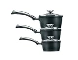 Berndes Classic Black 3 Piece Set 16/18/20cm Saucepans & Lids