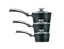 Berndes Classic Black 3 Piece Set 16/18/20cm Saucepans & Lids