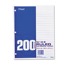 Mead Filler Paper, 150-Count, Wide Rule (15103)