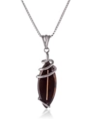 Sterling Silver Smoky Quartz Pendant Necklace, 18"