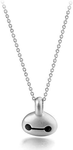 Silver Tone Disney Big Hero 6 Baymax Head Gift for Kids Pendant Necklace,18"