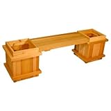 Aquila Cedar Square Cedar Wood 3-Piece Planter Backless Bench Set - AQ21