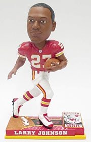 Kansas City Chiefs Larry Johnson Forever Collectibles On Field Bobble Head