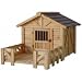 S&H Pet Products DH2014 Doggy Ranch Dog House, Natural Wood