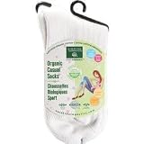 Earth Therapeutics Women's Casual Crew Socks Bone 1