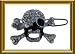 Beau Nouveau BNBTBLSKULLCD01 Crystal Bling Skull Barrette - Clear Diamond - 1 Inch