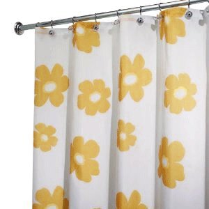 Best Price InterDesign Poppy Shower Curtain, Yellow