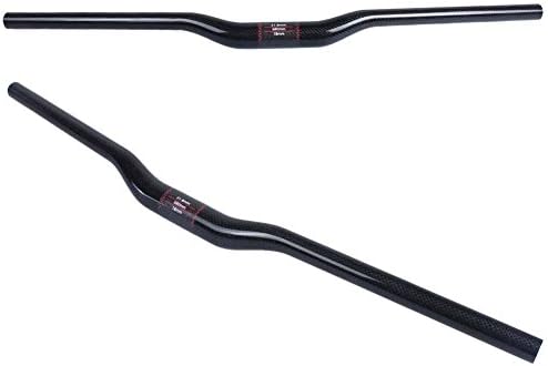 Qianqsun 31.8*680mm 3K Carbon Fiber Handlebar MTB Bike Cycling Bicycle Riser Bar Black
