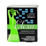 CLOSEOUT SALE! 36 Trojan Elexa Freshening Cloths, with 18 Premium Latex Condoms, 6 Retail Boxes