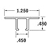 Tanis Ah702072cf Strip Brush Holder,overall Length 72 In