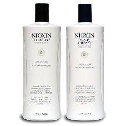 Nioxin System 2 Cleanser & Scalp Therapy Liter Duo Set (33.8 Oz)