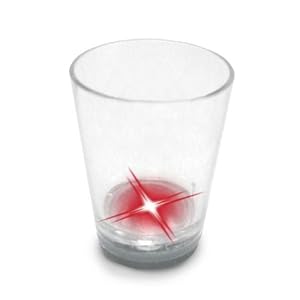 1 dzn LED blinking shot glass - Red by NYB