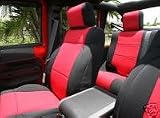 2007-08 JEEP WRNGLER JK 2 DOOR RED (NO AIR BAGS) NEOPRENE SEAT COVERS