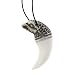 Resin Imitation Bone Pendant Eagle Claw - Adjustable Cord - 59mm x 23mm