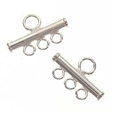Sterling Silver Triple Bead Strand Reducer Connector (2)