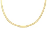 14k New Solid Yellow Gold Herring Bone Chain / Necklace 4mm Wide 20" inch Long