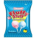 Charms Fluffy Stuff Cotton Candy Pops - 1 Oz, 12 Ea(Lollipops)