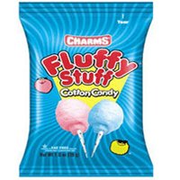 Charms Fluffy Stuff Cotton Candy Pops - 1 Oz, 12 Ea(Lollipops)