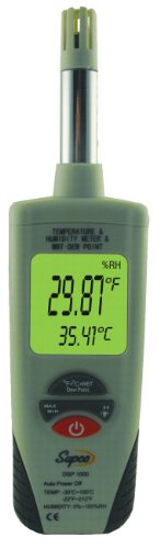 Best Price Supco DSP1000 Digital Psychrometer with Dew Point and Wet Bulb, -22 to 212 Degree F, +/- 0.9 Degree F Accuracy