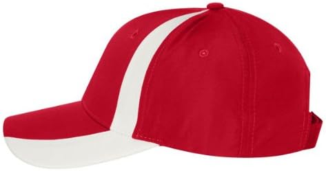 Authentic Headwear Dri-Fit Performance Cut Sew Cap, Red/ White, One Size. AH50