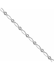 14K White Gold Holds 9 2.7mm Stones .71ct Fancy Tennis Bracelet Mounting