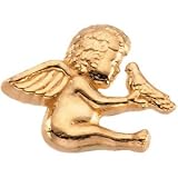 14K Yellow Gold Angel With Holy Spirit Lapel Pin