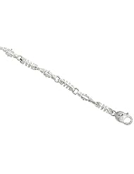 24 inch Sterling Silver Bullet Link Necklace
