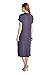 82 Days Women'S Rayon Span One Side Slit Mid Long Jersey Dress - Solid