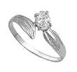 Sterling Silver Ring - Clear CZ - Oval - Prong Set - 10 mm x 2 mm, Sizes 4,5,7,9 Sterling Silver Ring - Clear CZ - Oval - Prong Set - 10 mm x 2 mm, Sizes 4,5,7,9
