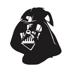  DARTH VADER HEAD - STARWARS - 6" BLACK - VINYL DECAL WINDOW STICKER